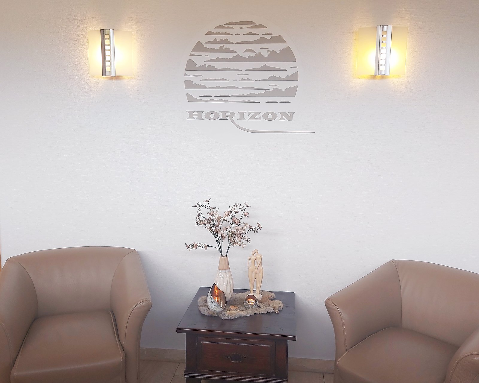 De warme zithoek in ons funerarium Horizon